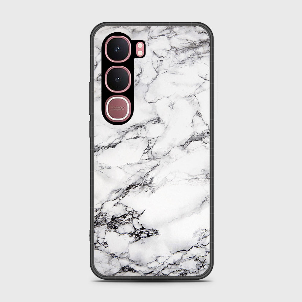 Vivo Y31 5G - White Marble Series - HQ Ultra Shine Premium Infinity Glass Soft Silicon Borders Case