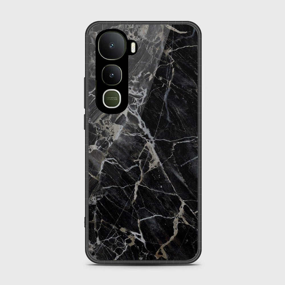 Vivo Y400 4G - Black Marble Series - HQ Premium Shine Durable Shatterproof Case