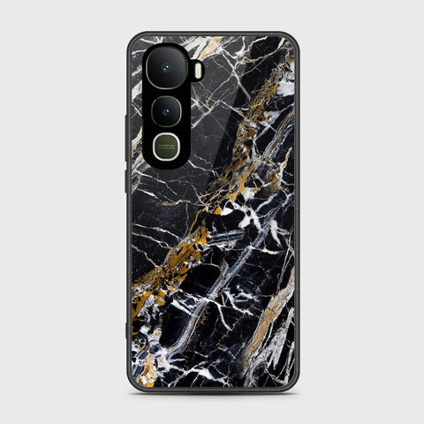 Vivo Y400 4G - Black Marble Series - HQ Premium Shine Durable Shatterproof Case