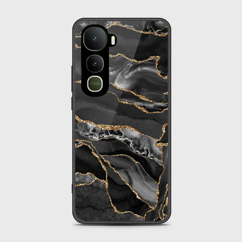 Vivo Y400 4G - Black Marble Series - HQ Premium Shine Durable Shatterproof Case