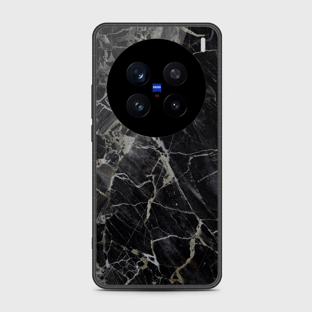Vivo X200 Pro - Black Marble Series - HQ Premium Shine Durable Shatterproof Case