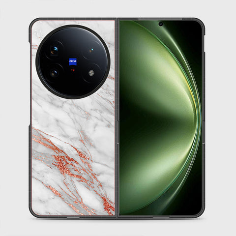 Vivo X Fold 5 - White Marble Series - HQ Ultra Shine Durable Shatterproof Case