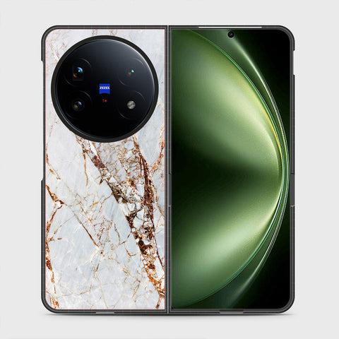 Vivo X Fold 5 - White Marble Series - HQ Ultra Shine Durable Shatterproof Case