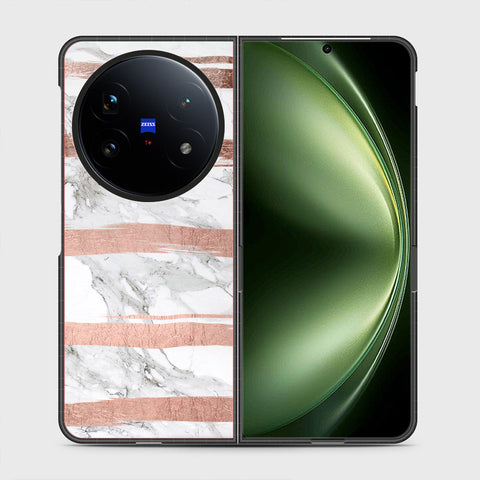 Vivo X Fold 5 - White Marble Series - HQ Ultra Shine Durable Shatterproof Case