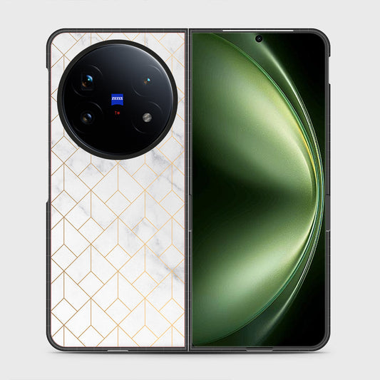 Vivo X Fold 5 - White Marble Series 2 - HQ Ultra Shine Durable Shatterproof Case