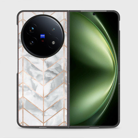 Vivo X Fold 5 - White Marble Series 2 - HQ Ultra Shine Durable Shatterproof Case