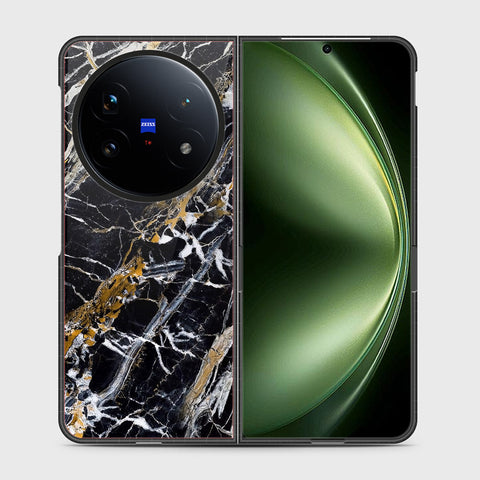 Vivo X Fold 5 - Black Marble Series - HQ Ultra Shine Durable Shatterproof Case