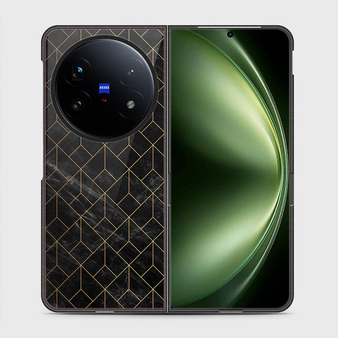 Vivo X Fold 5 - Black Marble Series - HQ Ultra Shine Durable Shatterproof Case