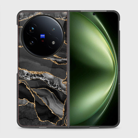 Vivo X Fold 5 - Black Marble Series - HQ Ultra Shine Durable Shatterproof Case