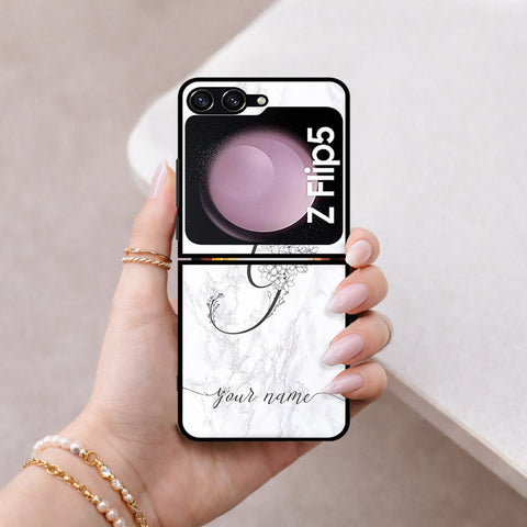Samsung Galaxy Z Flip 6 Cover - Personalized Alphabet Series - HQ Premium Shine Durable Shatterproof Case