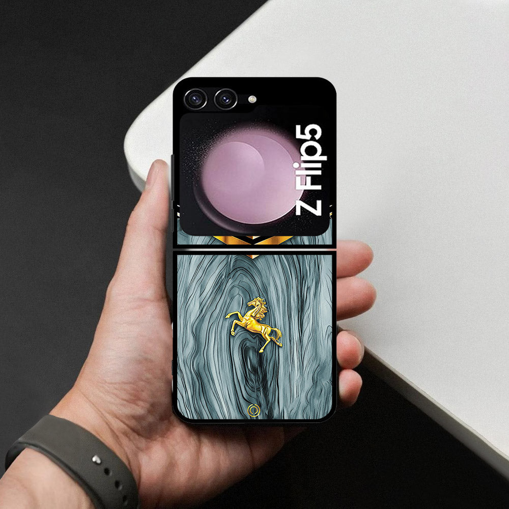 Samsung Galaxy Z Flip 6 Cover - Majestic Royal V Design - HQ Premium Shine Durable Shatterproof Case