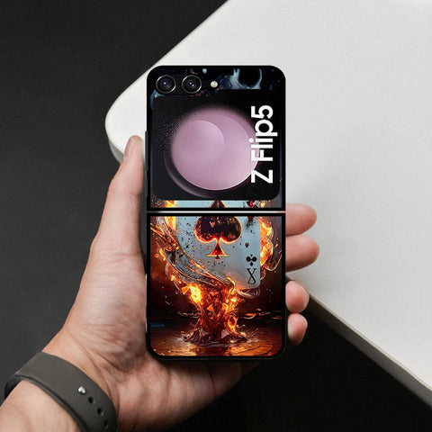 Samsung Galaxy Z Flip 7 SE Cover - Ace of Fire Rising Star Design - HQ Premium Shine Durable Shatterproof Case