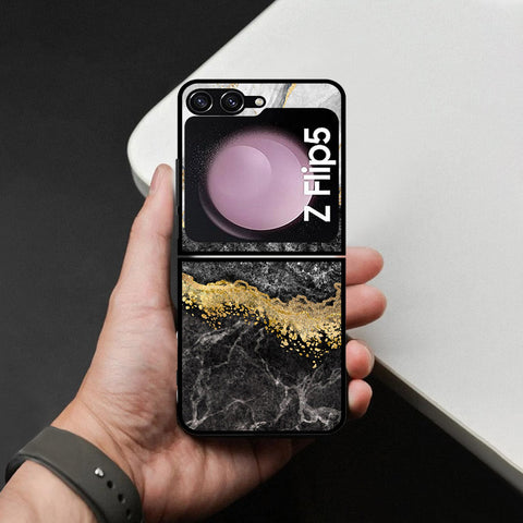 Samsung Galaxy Z Flip 6 Cover - Colorful Marble Series - HQ Premium Shine Durable Shatterproof Case