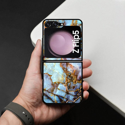 Samsung Galaxy Z Flip 6 Cover - Colorful Marble Series - HQ Premium Shine Durable Shatterproof Case