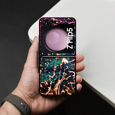 Samsung Galaxy Z Flip 6 Cover - Colorful Marble Series - HQ Premium Shine Durable Shatterproof Case