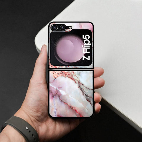 Samsung Galaxy Z Flip 6 Cover - Colorful Marble Series - HQ Premium Shine Durable Shatterproof Case