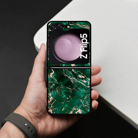 Samsung Galaxy Z Flip 6 Cover - Colorful Marble Series - HQ Premium Shine Durable Shatterproof Case
