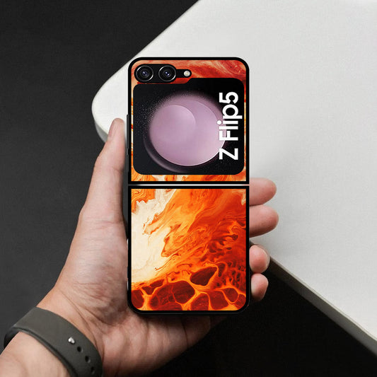 Samsung Galaxy Z Flip 7 FE Cover - Mystic Marble Series - HQ Premium Shine Durable Shatterproof Case