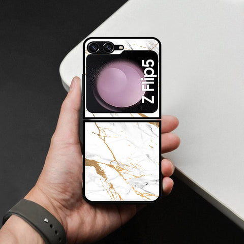 Samsung Galaxy Z Flip 6 Cover - Mystic Marble Series - HQ Premium Shine Durable Shatterproof Case