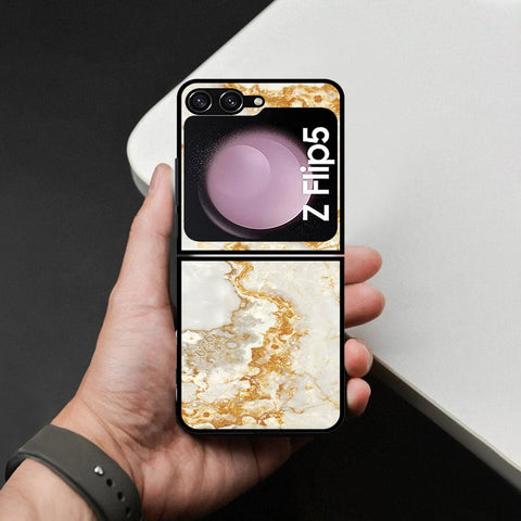 Samsung Galaxy Z Flip 6 Cover - Mystic Marble Series - HQ Premium Shine Durable Shatterproof Case
