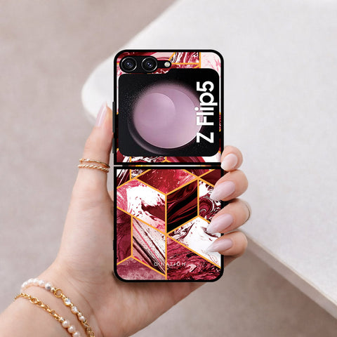Samsung Galaxy Z Flip 7 FE Cover - O'Nation Shades of Marble Series - HQ Premium Shine Durable Shatterproof Case