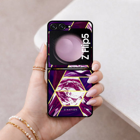 Samsung Galaxy Z Flip 7 FE Cover - O'Nation Shades of Marble Series - HQ Premium Shine Durable Shatterproof Case