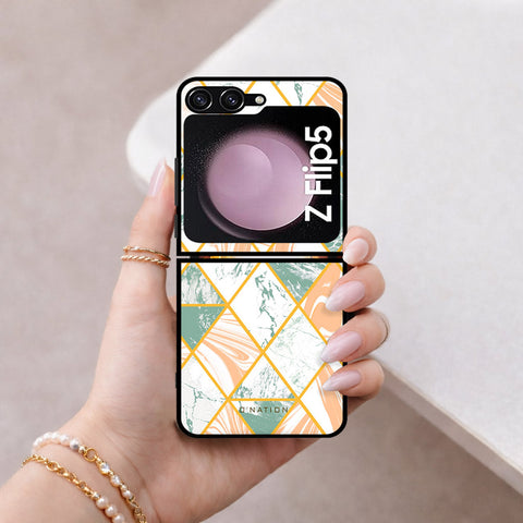 Samsung Galaxy Z Flip 7 FE Cover - O'Nation Shades of Marble Series - HQ Premium Shine Durable Shatterproof Case