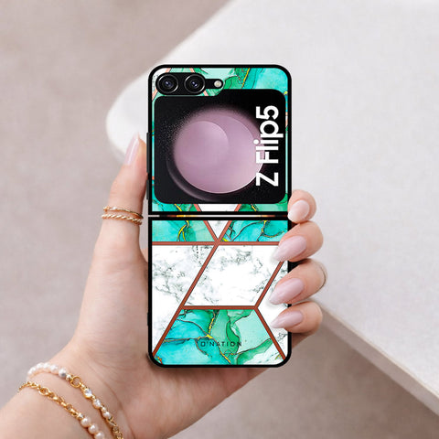 Samsung Galaxy Z Flip 7 FE Cover - O'Nation Shades of Marble Series - HQ Premium Shine Durable Shatterproof Case