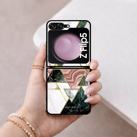 Samsung Galaxy Z Flip 7 FE Cover - O'Nation Shades of Marble Series - HQ Premium Shine Durable Shatterproof Case