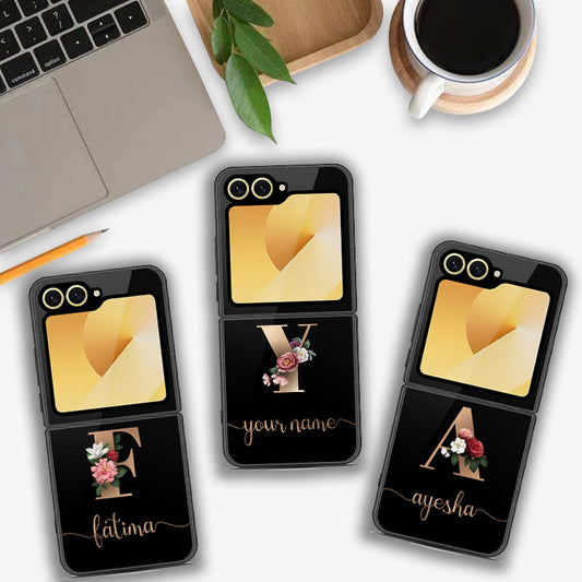Samsung Galaxy Z Flip 6 Cover - Personalized Alphabet Series - HQ Premium Shine Durable Shatterproof Case