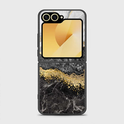 Samsung Galaxy Z Flip 6 Cover - Colorful Marble Series - HQ Premium Shine Durable Shatterproof Case