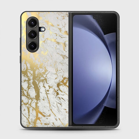 Samsung Galaxy Z Fold 7 - White Marble Series - HQ Premium Shine Durable Shatterproof Case