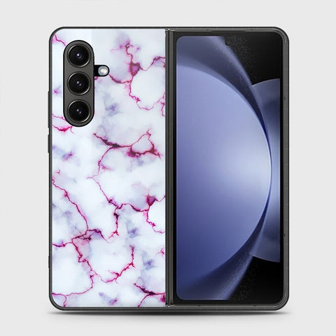 Samsung Galaxy Z Fold 7 - White Marble Series - HQ Premium Shine Durable Shatterproof Case