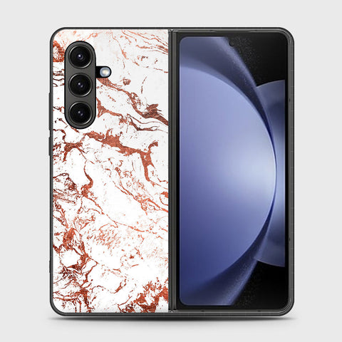 Samsung Galaxy Z Fold 7 - White Marble Series 2 - HQ Premium Shine Durable Shatterproof Case