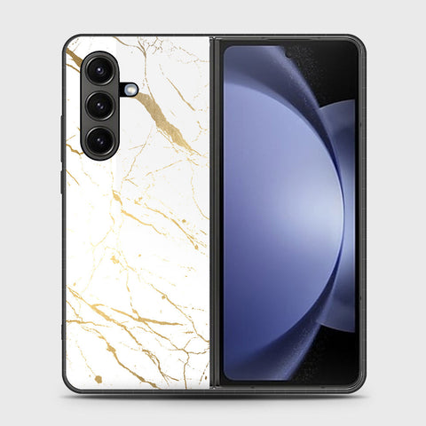 Samsung Galaxy Z Fold 7 - White Marble Series 2 - HQ Premium Shine Durable Shatterproof Case