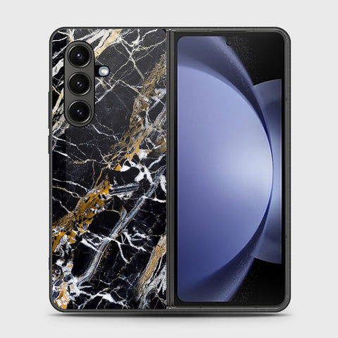 Samsung Galaxy Z Fold 7 - Black Marble Series - HQ Premium Shine Durable Shatterproof Case