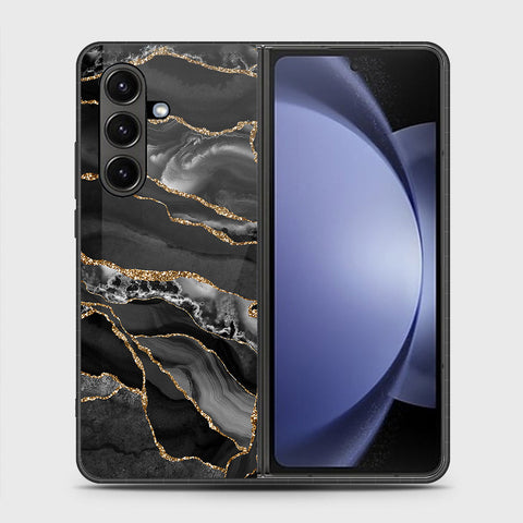 Samsung Galaxy Z Fold 7 - Black Marble Series - HQ Premium Shine Durable Shatterproof Case