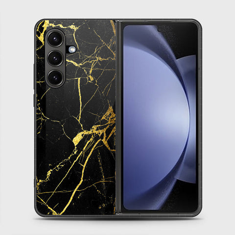 Samsung Galaxy Z Fold 7 - Black Marble Series - HQ Premium Shine Durable Shatterproof Case