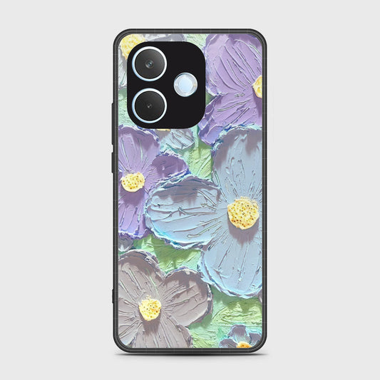 Oppo A5 Pro 4G - Floral Series - Design 1 - Purple & Aqua - HQ Premium Shine Durable Shatterproof Case