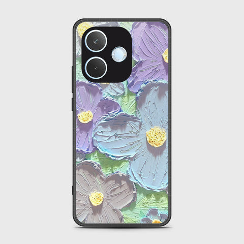Oppo A5 Pro 5G Cover - Floral Series - Design 1 - Purple & Aqua - HQ Premium Shine Durable Shatterproof Case