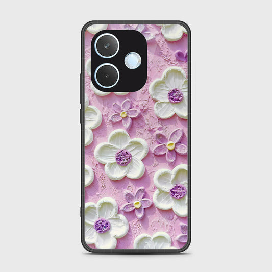 Oppo A5 Pro 4G - Floral Series - Design 4 - Purple & White - HQ Premium Shine Durable Shatterproof Case