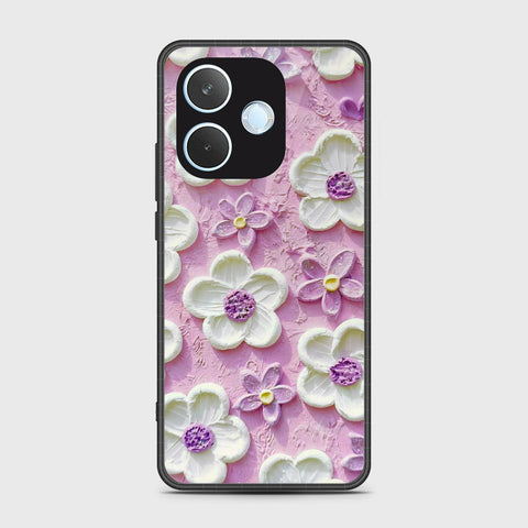 Oppo A5 Pro 4G - Floral Series - Design 4 - Purple & White - HQ Premium Shine Durable Shatterproof Case