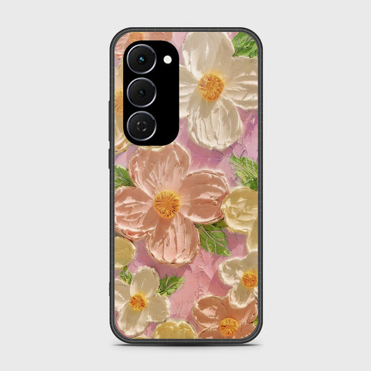Tecno Spark 40 Pro Plus Cover - Floral Series - Design 11 - White & Green - HQ Ultra Shine Premium Infinity Glass Soft Silicon Borders Case