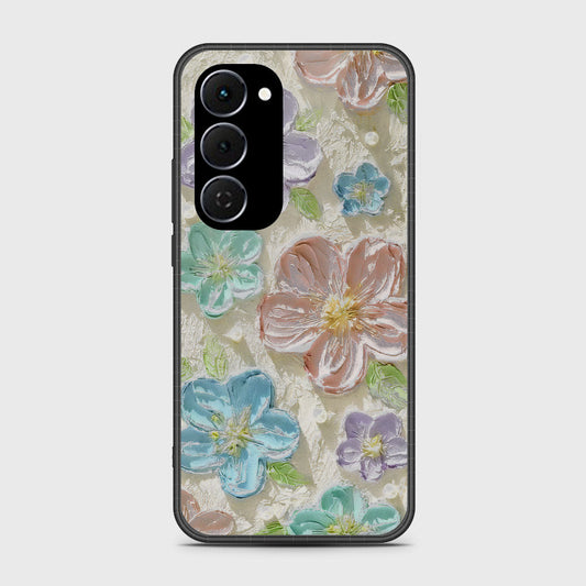 Tecno Spark 40 Pro Plus Cover - Floral Series - Design 14 - Blue & Purple - HQ Ultra Shine Premium Infinity Glass Soft Silicon Borders Case
