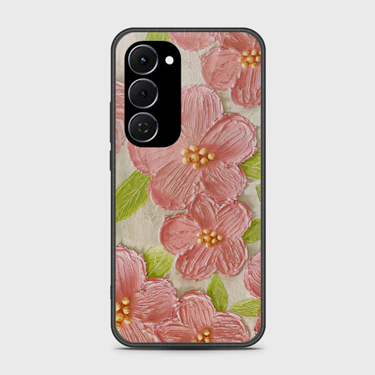 Tecno Spark 40 Pro Plus Cover - Floral Series - Design 9 - Pink & Green - HQ Ultra Shine Premium Infinity Glass Soft Silicon Borders Case