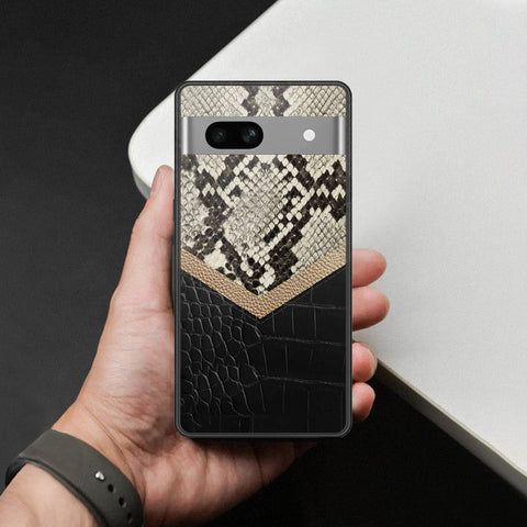 Google Pixel 7a Cover - Printed Skins Series - HQ Ultra Shine Premium Infinity Glass Soft Silicon Borders Case