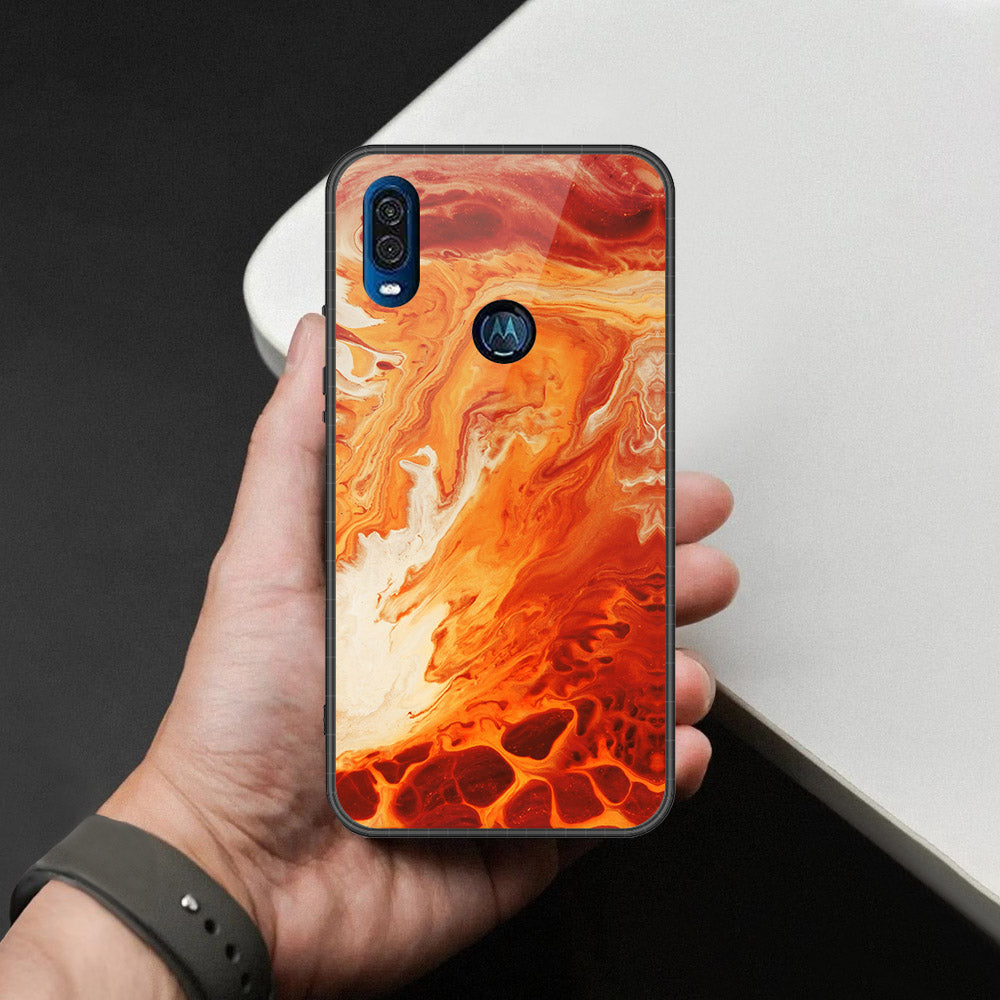 Motorola P40 Cover - Mystic Marble Series - HQ Premium Shine Durable Shatterproof Case