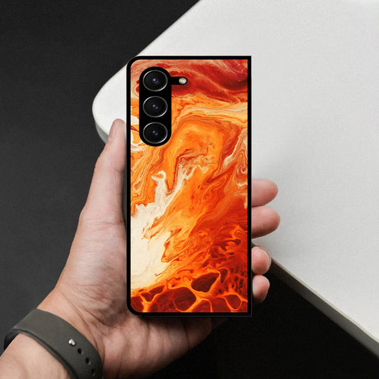 Samsung Galaxy Z Fold 5 5G Cover - Mystic Marble Series - HQ Premium Shine Durable Shatterproof Case