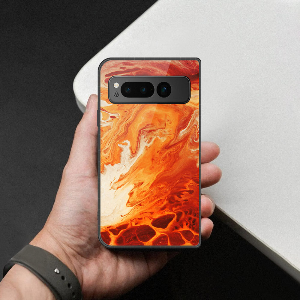 Google Pixel Fold Cover - Mystic Marble Series - HQ Premium Shine Durable Shatterproof Case