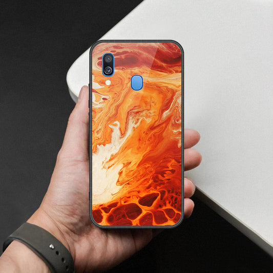 Samsung Galaxy A40 Cover - Mystic Marble Series - HQ Premium Shine Durable Shatterproof Case